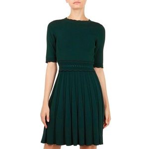 NEVER WORN Ted Baker Dorlean Scallop Knit Skater Dress
